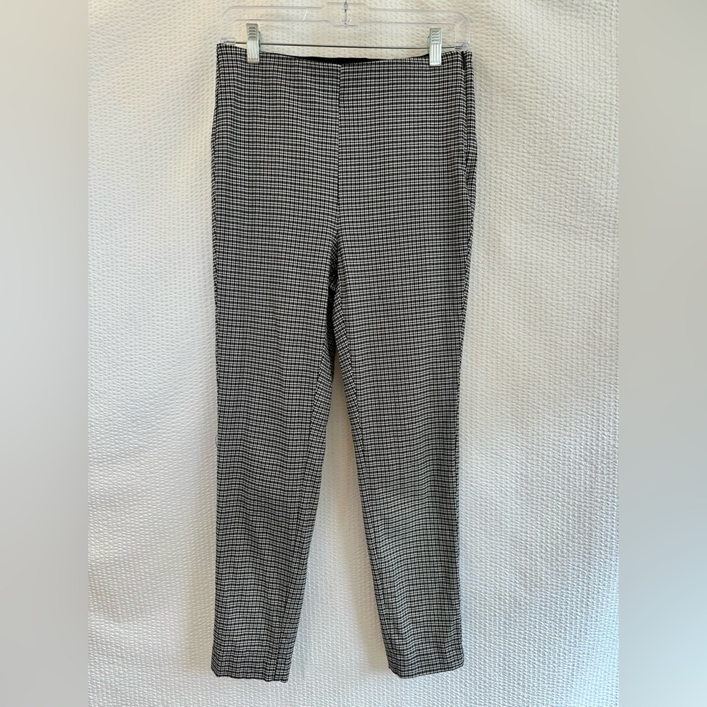 LOFT Black White Plaid High Waist Curvy Skinny Pants Women’s Size 4 Stretch